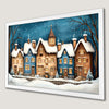 Winter Town Art Poster - Festive Christmas Decor for Your Home