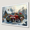 Winter Truck Art Poster - Festive Holiday Scene for Your Walls