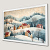 Winter Village Art Poster | Cozy Holiday Decor for Your Home