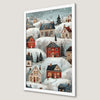 Winter Village Art Poster | Festive Holiday Decor