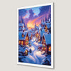 Winter Village Art Poster - Festive Holiday Decor for Your Home