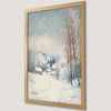 Winter Village Scene Art Poster | Snowy Landscape Decor