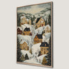 Winter Village Scene Canvas Print Christmas Landscape