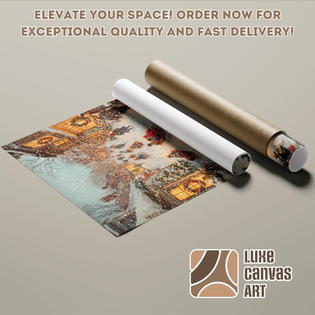 Winter scene Poster Roll art print, warm colors, perfect for home decor. Order now!