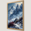 Winter Wilderness Art Poster - Snowy Mountain Peaks