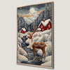 Winter Wonderland Reindeer Canvas Print for Cozy Christmas