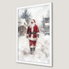 Winter Wonderland Santa Art Poster - Festive Holiday Decor