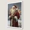 Winter Wonderland Santa Art Poster - Holiday Wall Decor