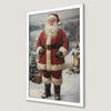 Winter Wonderland Santa Claus Art Poster for Festive Decor