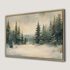Winter Wonderland Scene Canvas Print for Rustic Wall Art