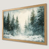 Winter Woodland Art Poster - Serene Snowy Forest for Your Home