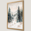 Winter Woodland Scene Art Poster - Rustic Nature Decor
