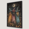 Witches by the Moon Canvas Print for Halloween Decor