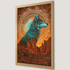 Wolf Spirit Art Poster with Sacred Geometry - Mystical Wall Decor