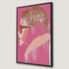 Woman in Sunglasses Pink Abstract Canvas Print