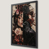 Woman with Roses and Raven Art Poster - Gothic Floral Wall Decor