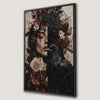 Woman with Roses and Raven Canvas Print Wall Art