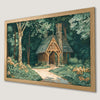 Woodland Forest Cabin Art Poster for Rustic Home Decor