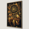 Yellow and Orange Dreamcatcher Canvas Print Bohemian Art
