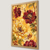 Yellow and Red Floral Art Poster - Elegant Home Decor