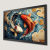 Yin Yang Koi Fish Art Poster - Serene Asian Wall Decor