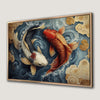 Yin Yang Koi Fish Asian Canvas Print Artwork