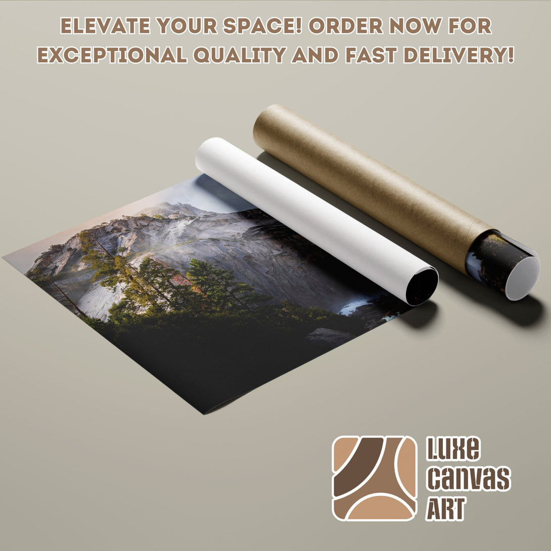 Landscape Poster Roll with mountain scene, natural colors. Elevate your space!